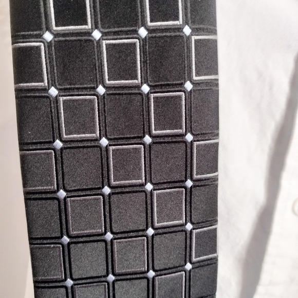 Donald Trump Signature CollectionSilk Tie Necktie Black Geometric Square Formal - Picture 2 of 10